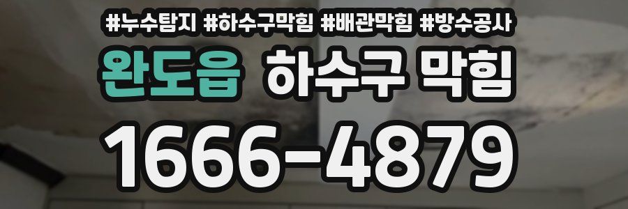 완도읍 하수구 막힘