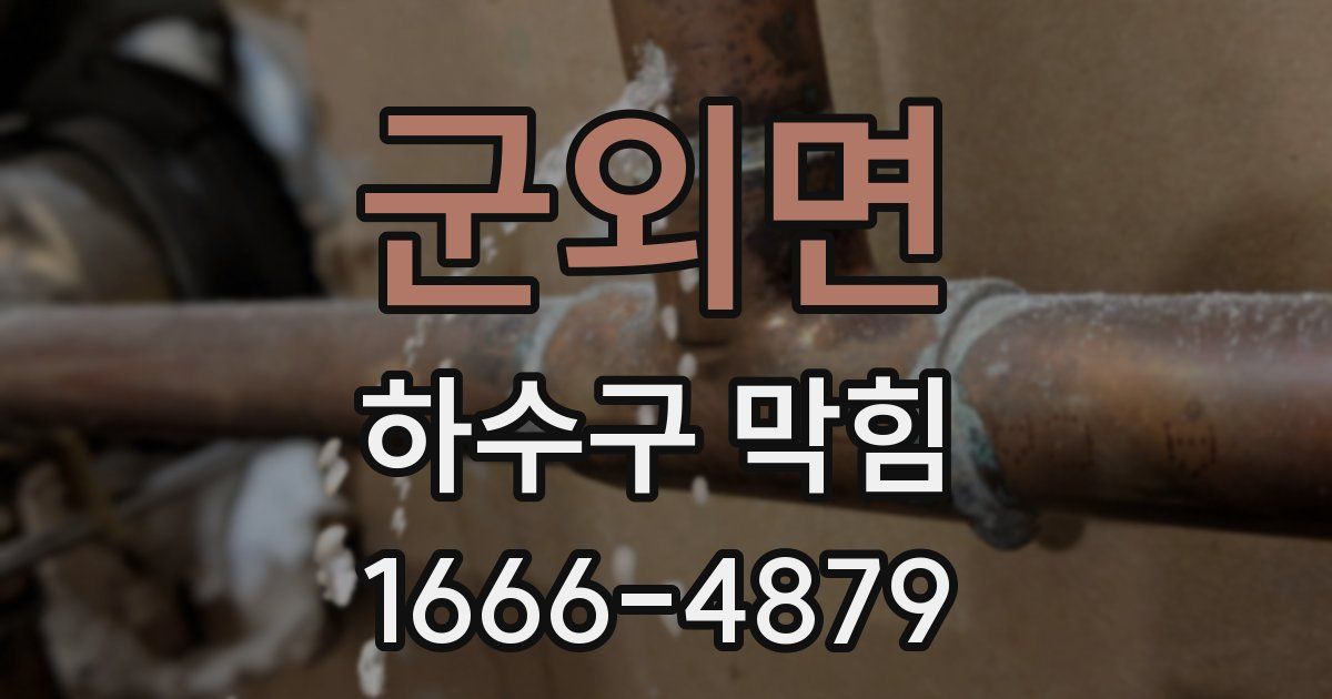 군외면 하수구 막힘
