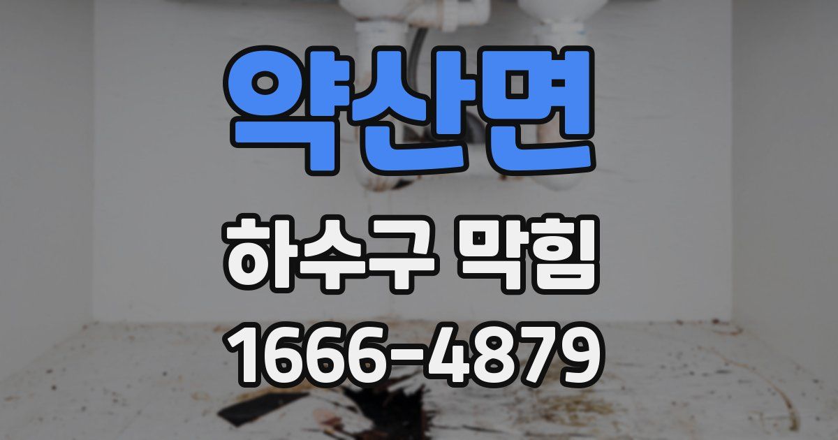 약산면 하수구 막힘