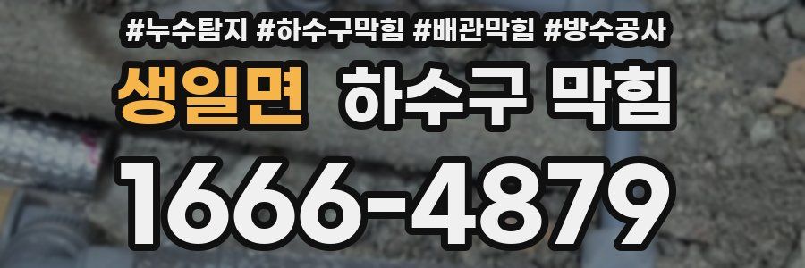 생일면 하수구 막힘