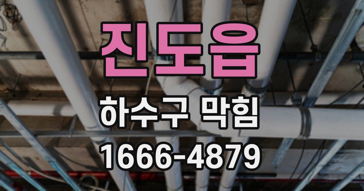 진도읍 하수구 막힘