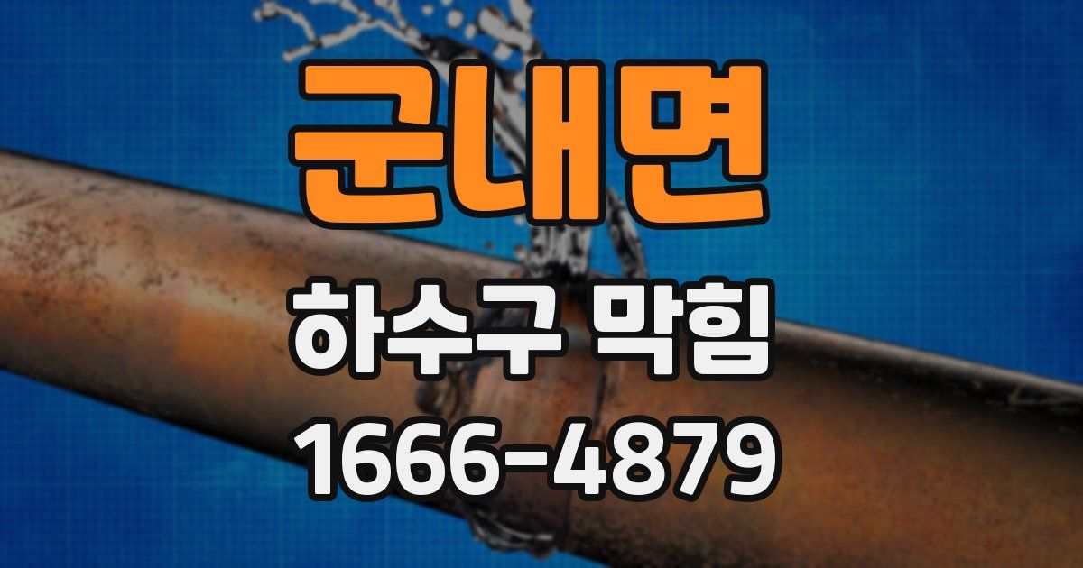 군내면 하수구 막힘