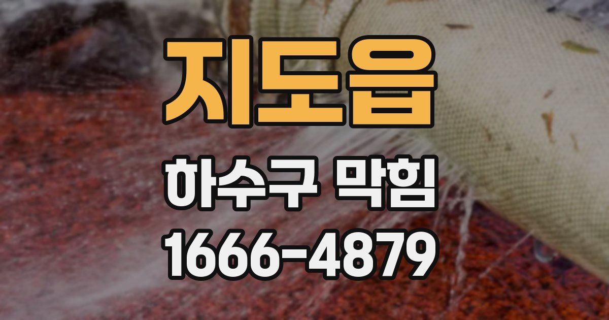지도읍 하수구 막힘