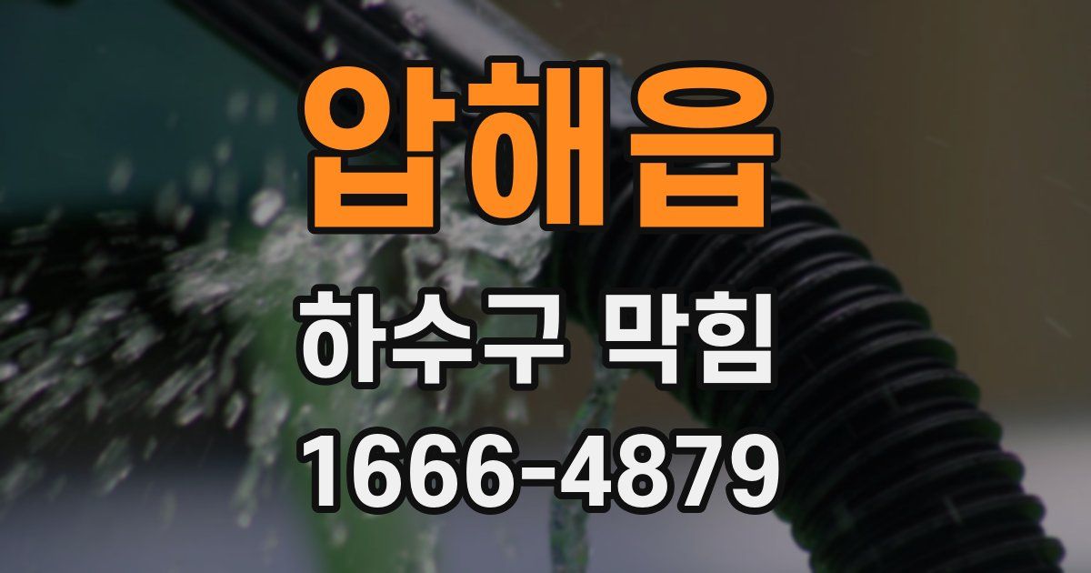 압해읍 하수구 막힘
