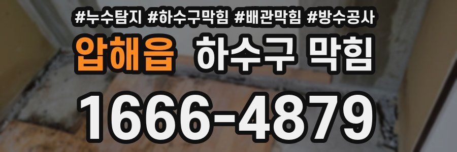 압해읍 하수구 막힘
