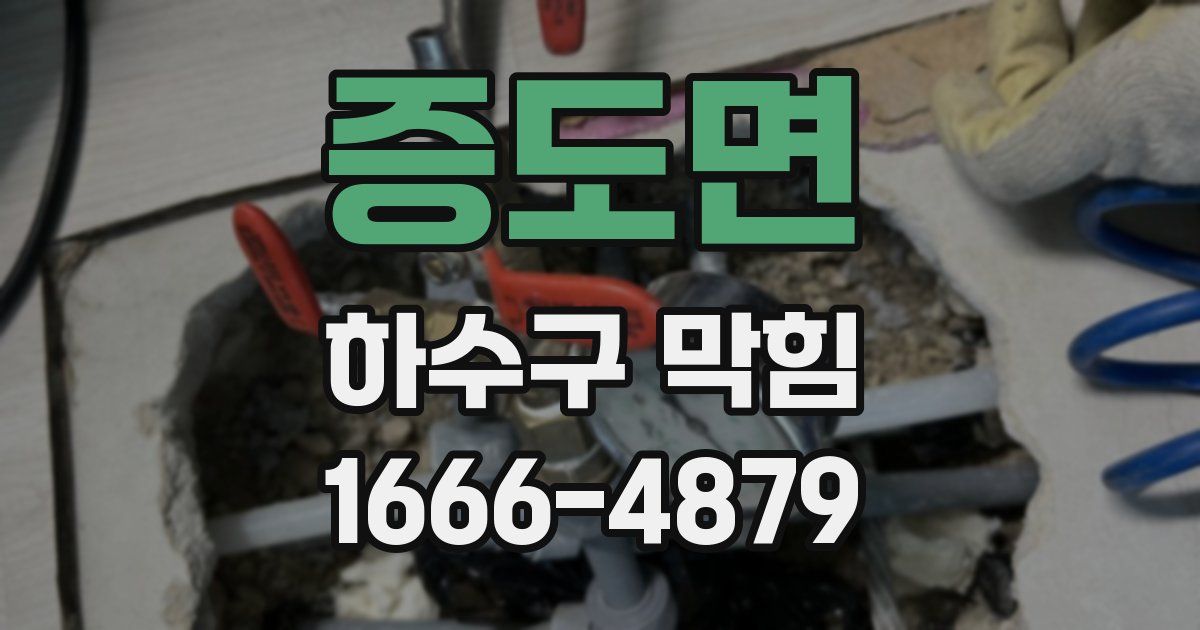 증도면 하수구 막힘
