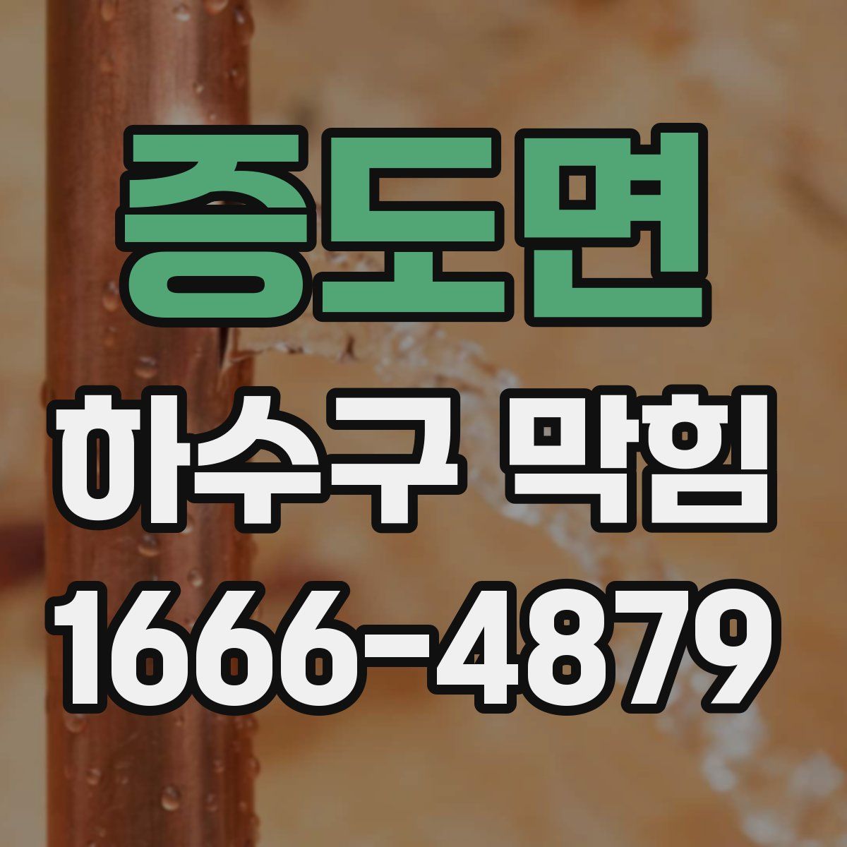 증도면 하수구 막힘