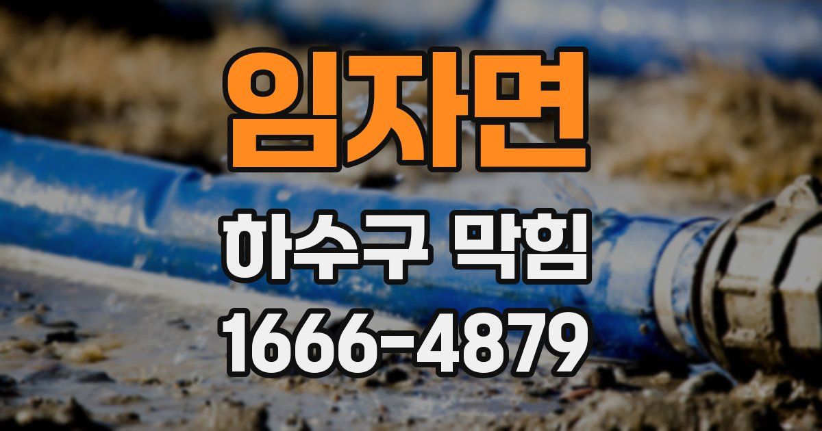 임자면 하수구 막힘