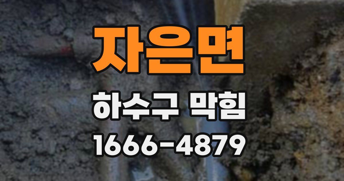 자은면 하수구 막힘