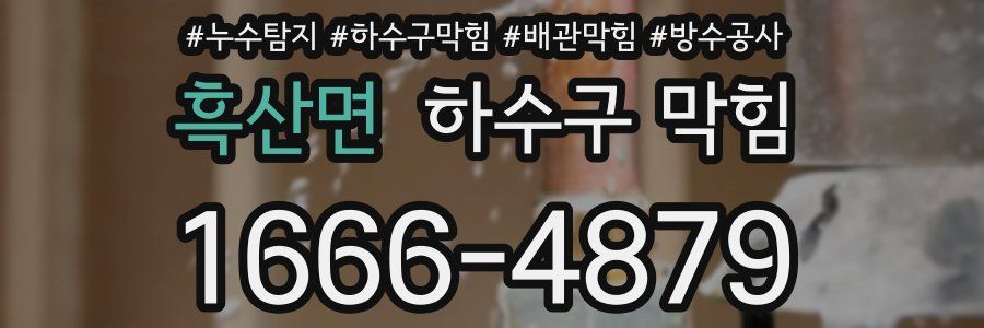 흑산면 하수구 막힘