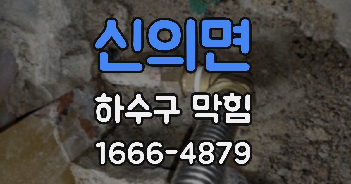 신의면 하수구 막힘