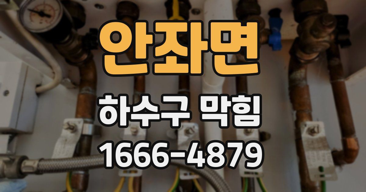 안좌면 하수구 막힘