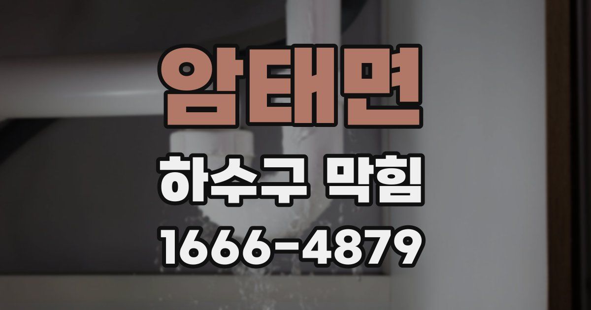 암태면 하수구 막힘