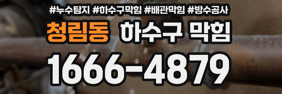 청림동 하수구 막힘