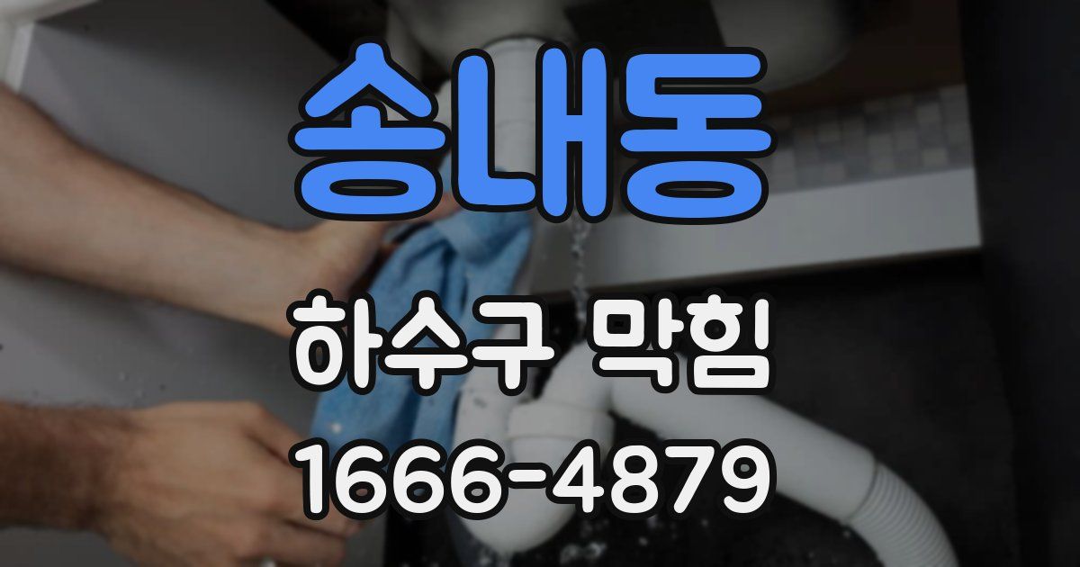 송내동 하수구 막힘
