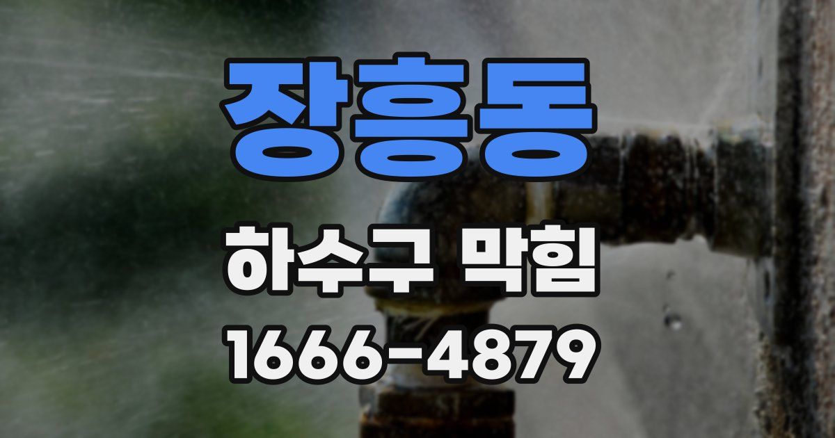 장흥동 하수구 막힘