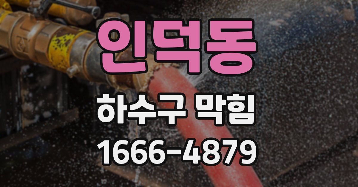 인덕동 하수구 막힘