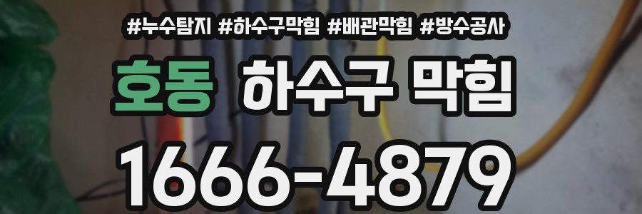 호동 하수구 막힘