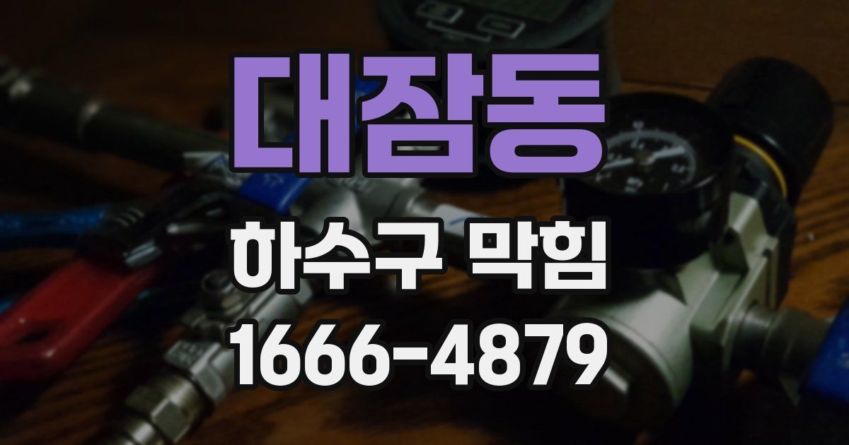 대잠동 하수구 막힘