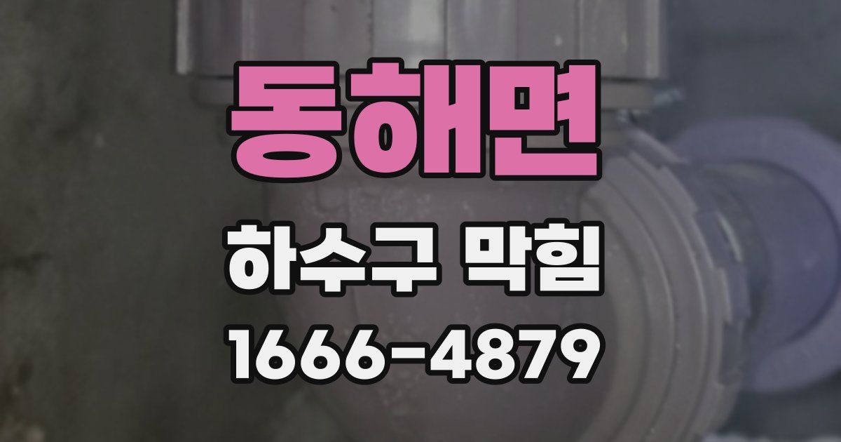 동해면 하수구 막힘