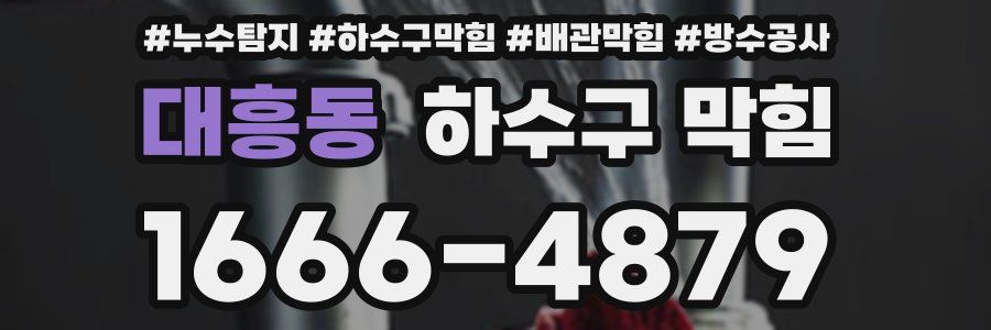 대흥동 하수구 막힘
