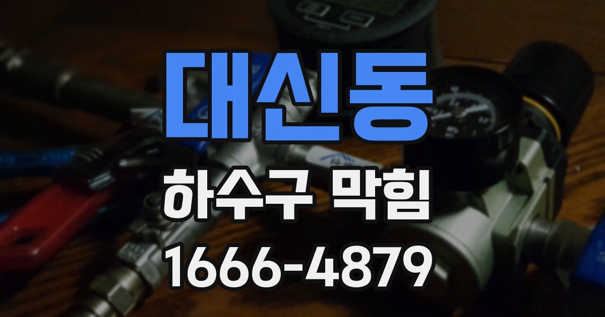 대신동 하수구 막힘