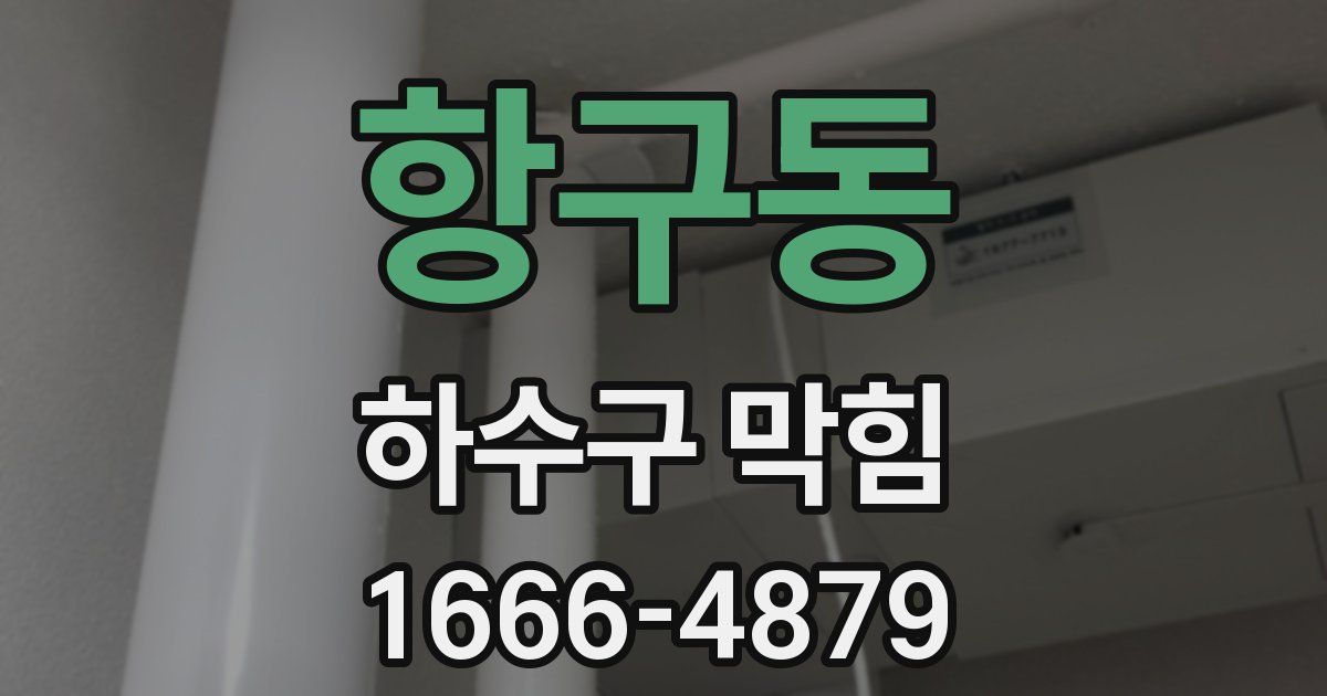항구동 하수구 막힘