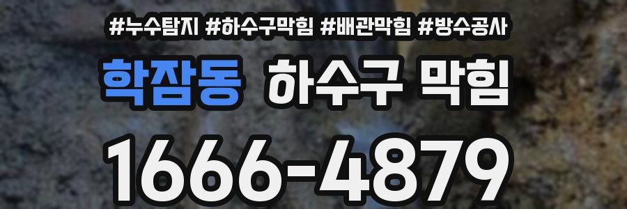 학잠동 하수구 막힘