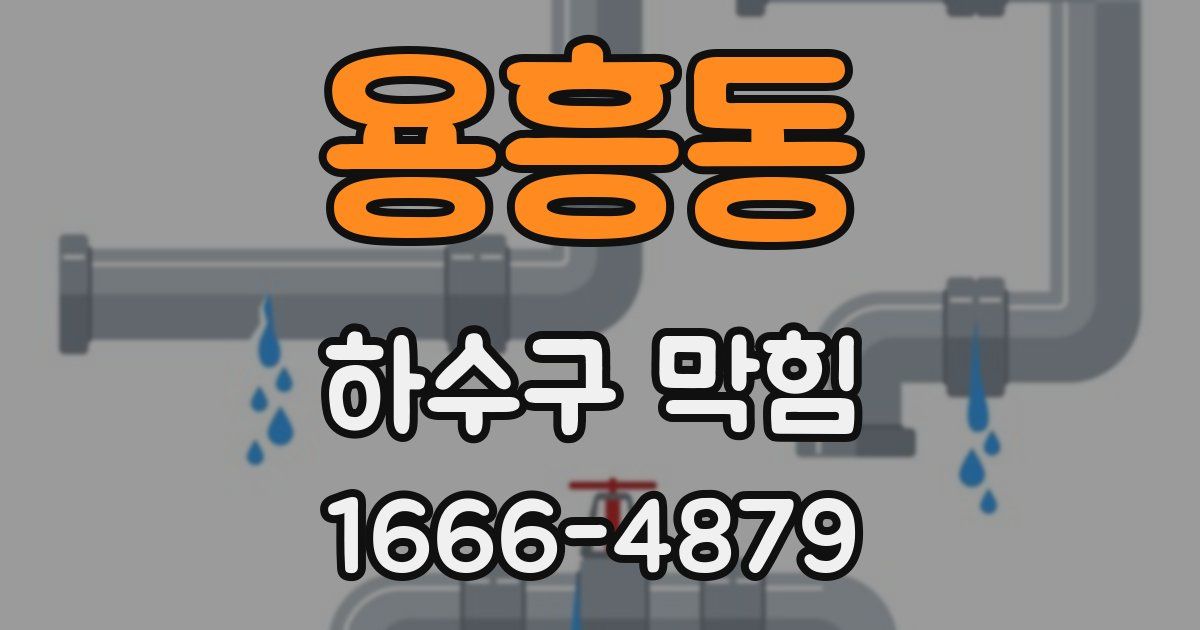 용흥동 하수구 막힘
