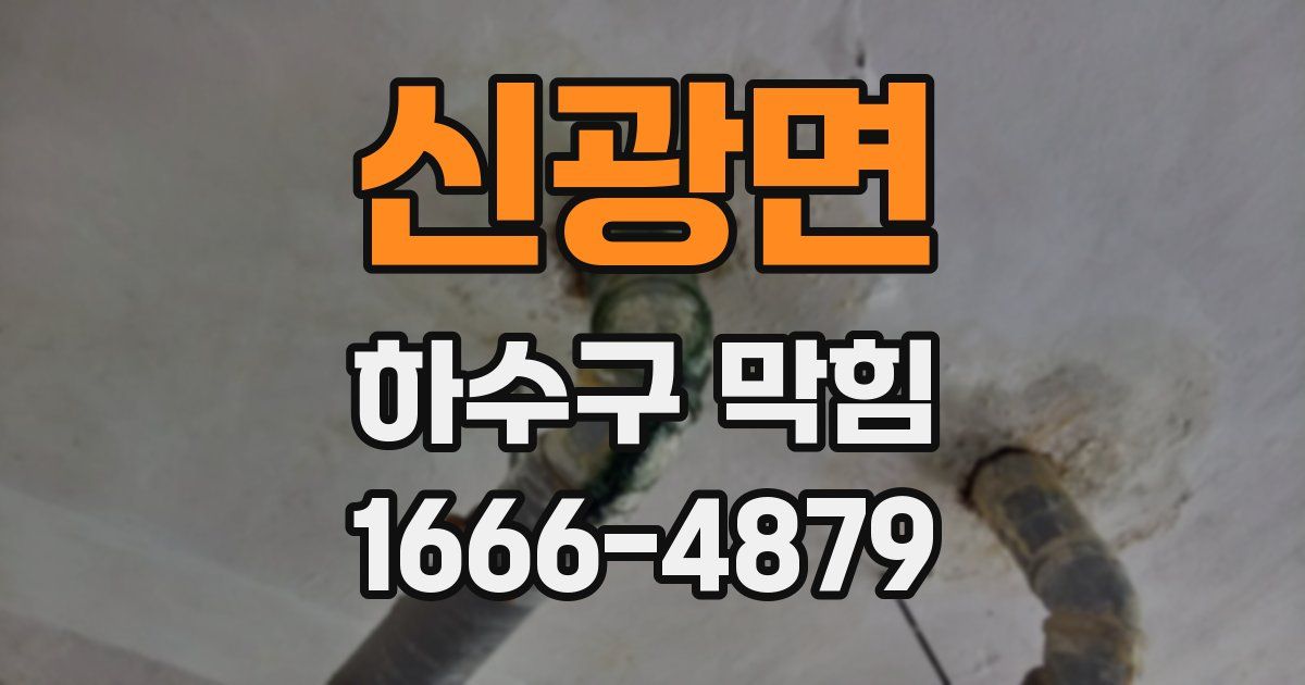 신광면 하수구 막힘