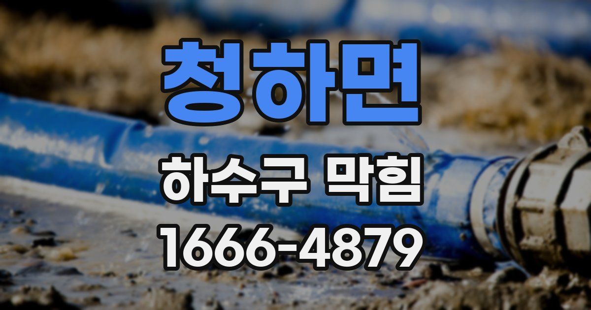 청하면 하수구 막힘