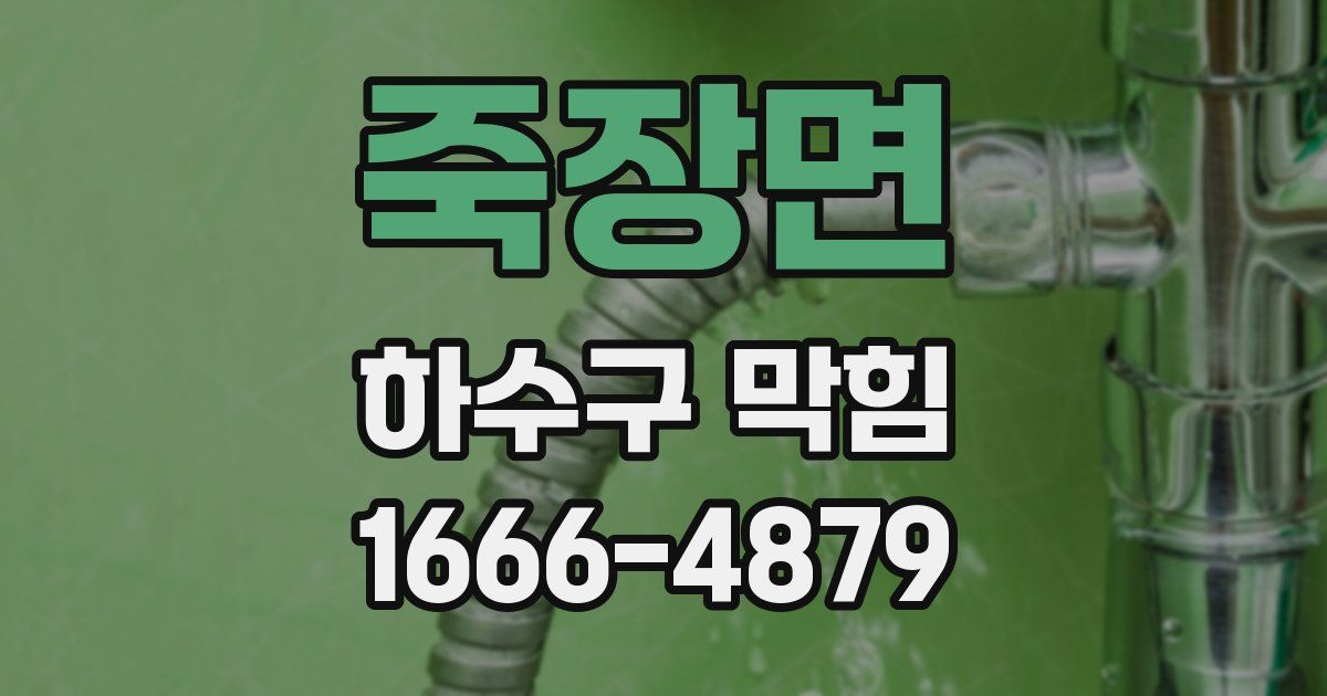 죽장면 하수구 막힘