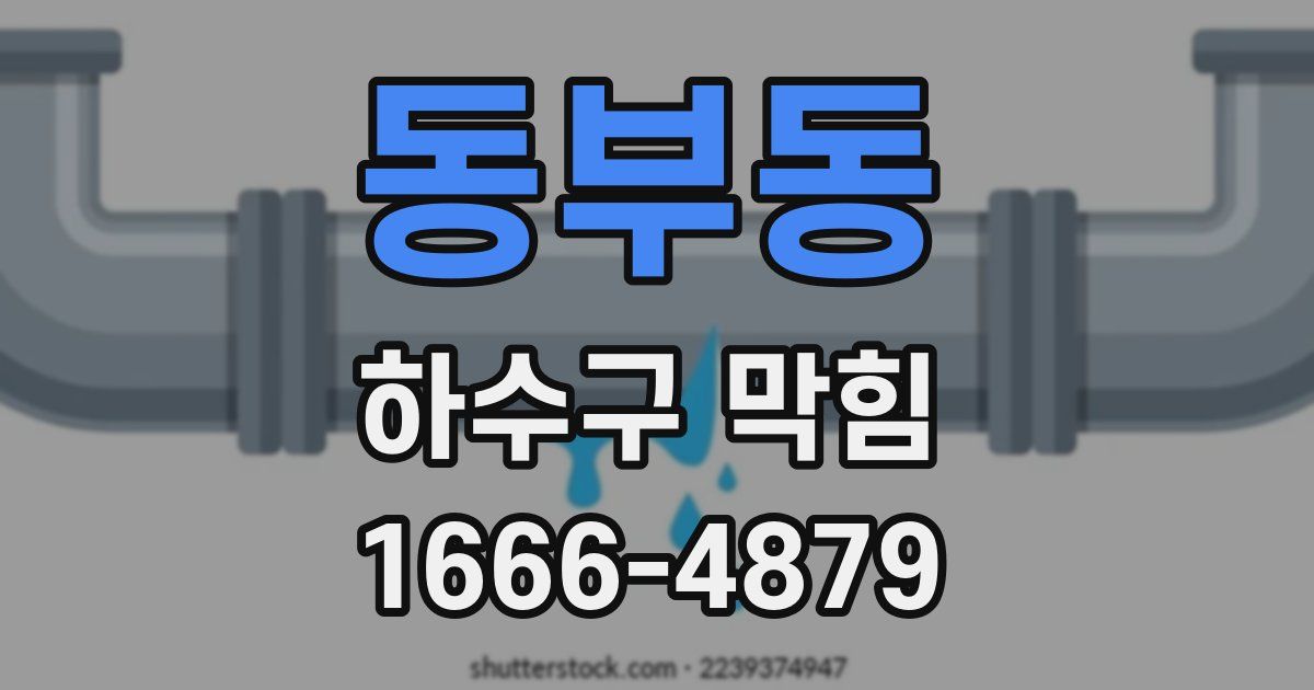 동부동 하수구 막힘