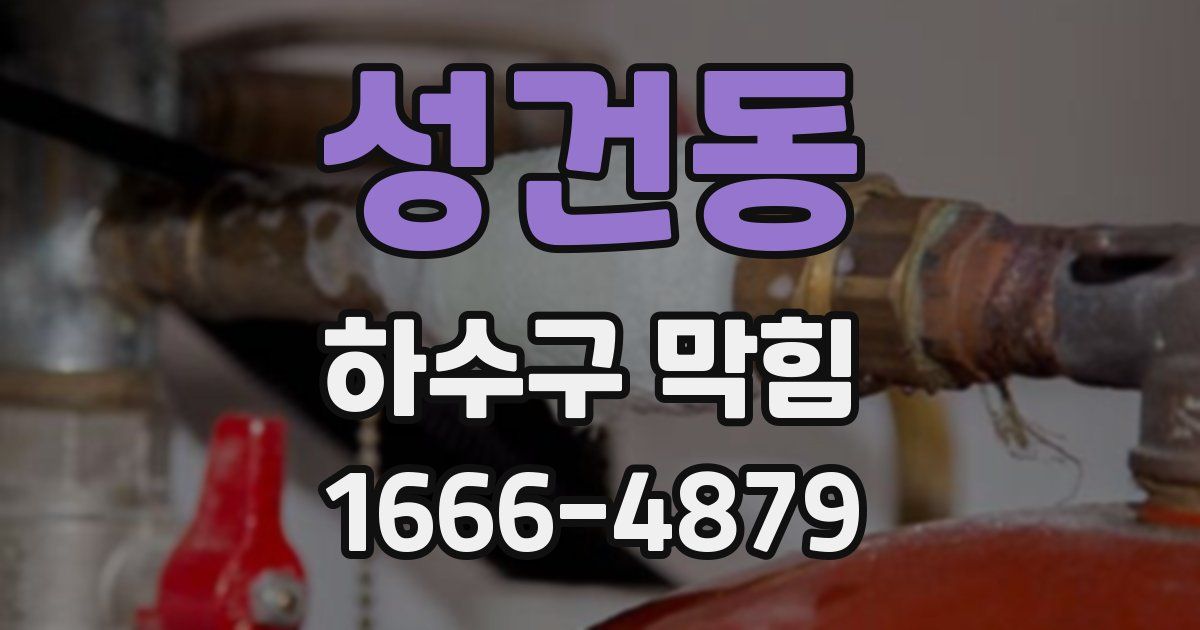 성건동 하수구 막힘