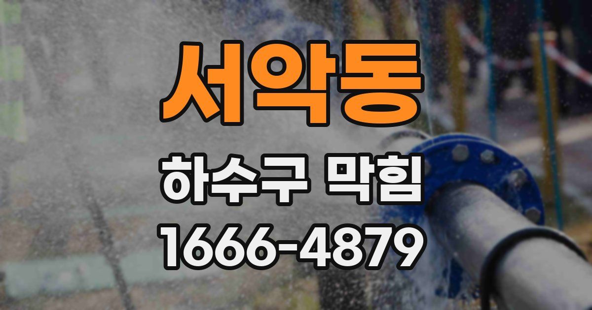 서악동 하수구 막힘
