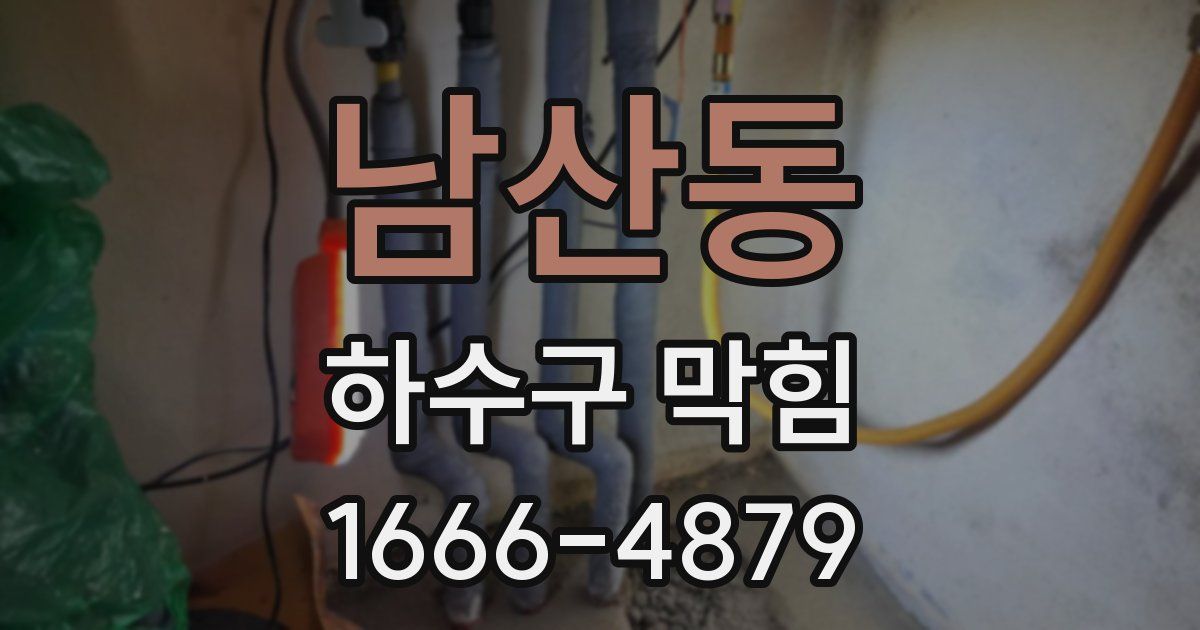남산동 하수구 막힘