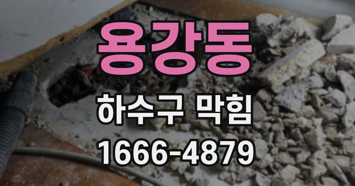 용강동 하수구 막힘