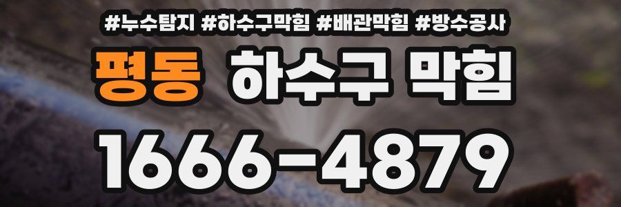 평동 하수구 막힘