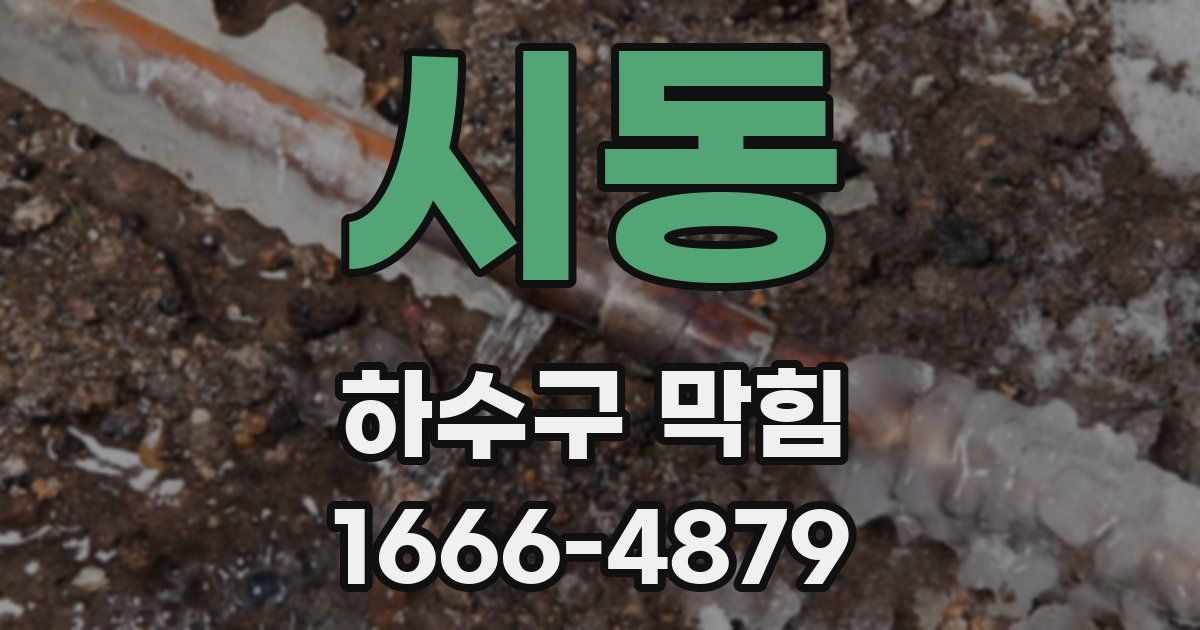 시동 하수구 막힘