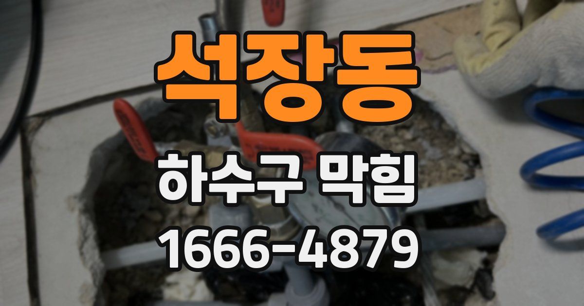 석장동 하수구 막힘