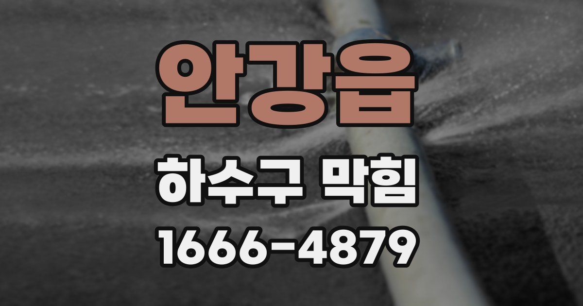 안강읍 하수구 막힘
