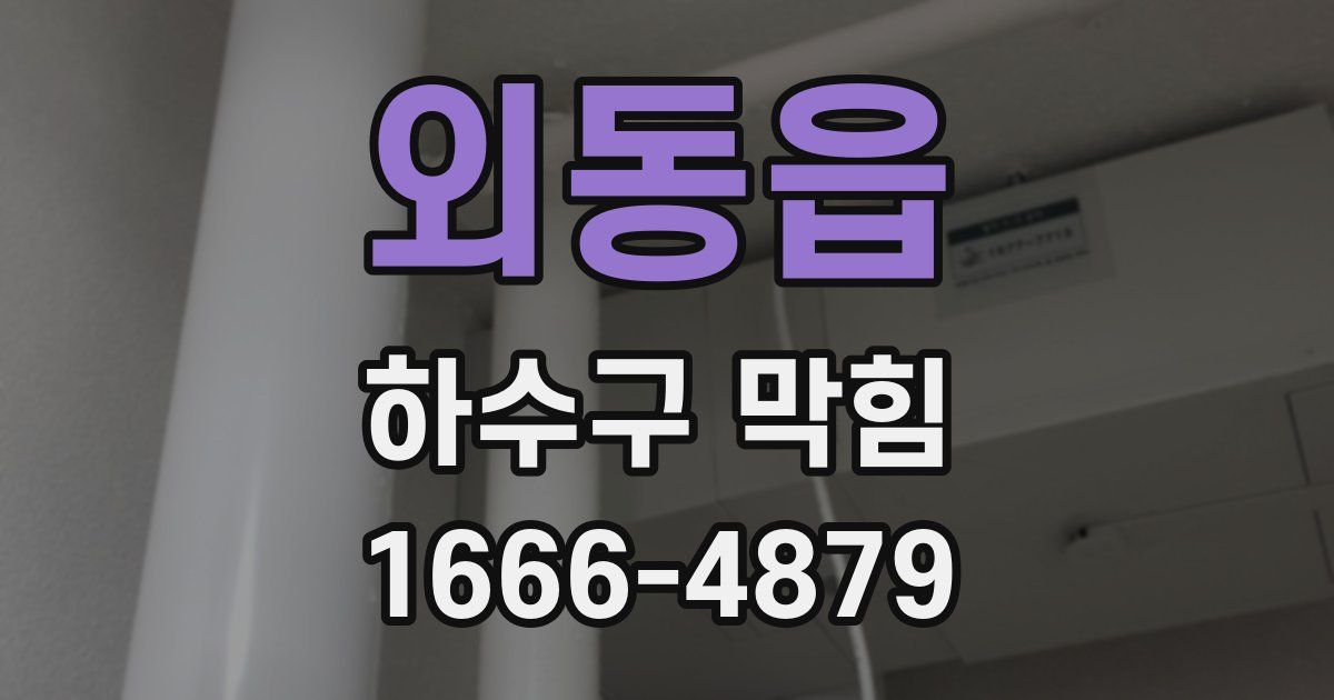 외동읍 하수구 막힘