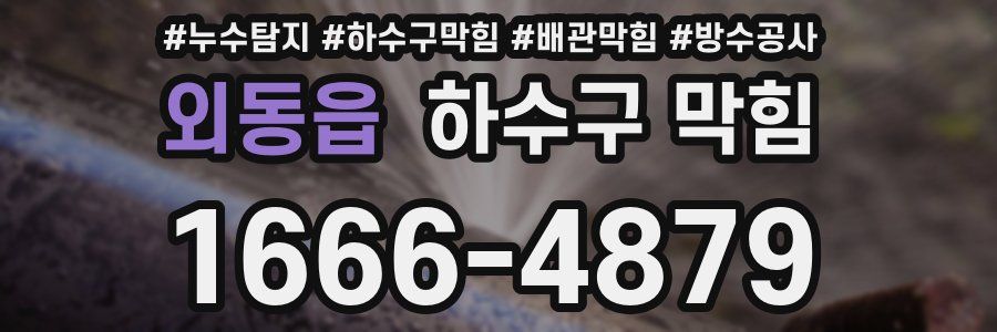 외동읍 하수구 막힘