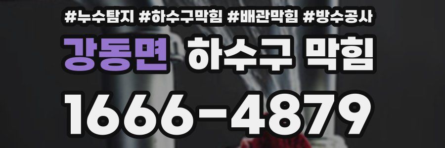 강동면 하수구 막힘