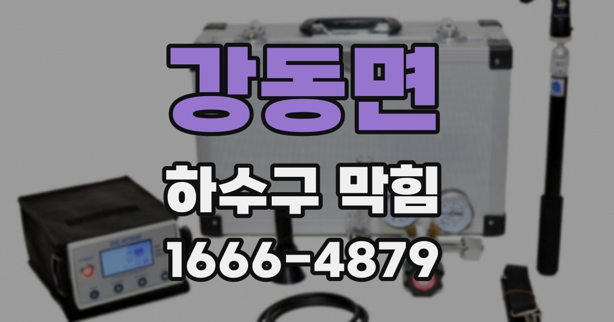 강동면 하수구 막힘