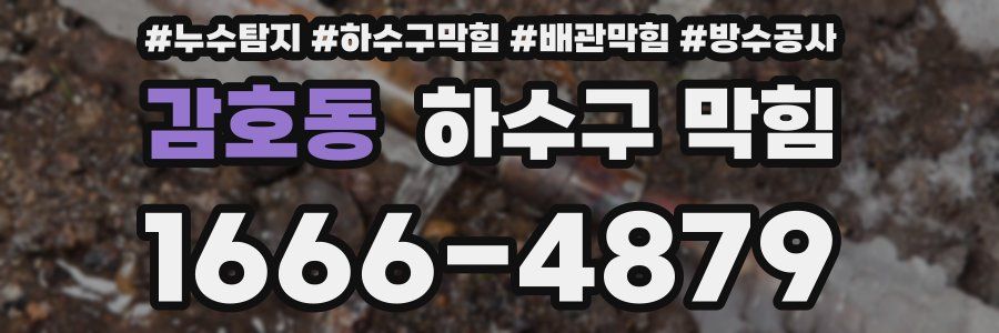 감호동 하수구 막힘