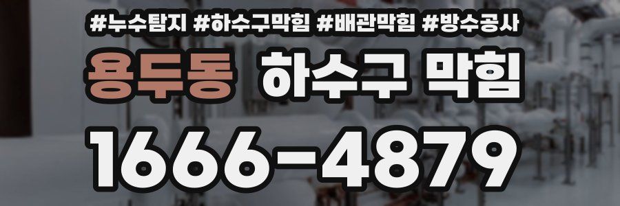 용두동 하수구 막힘
