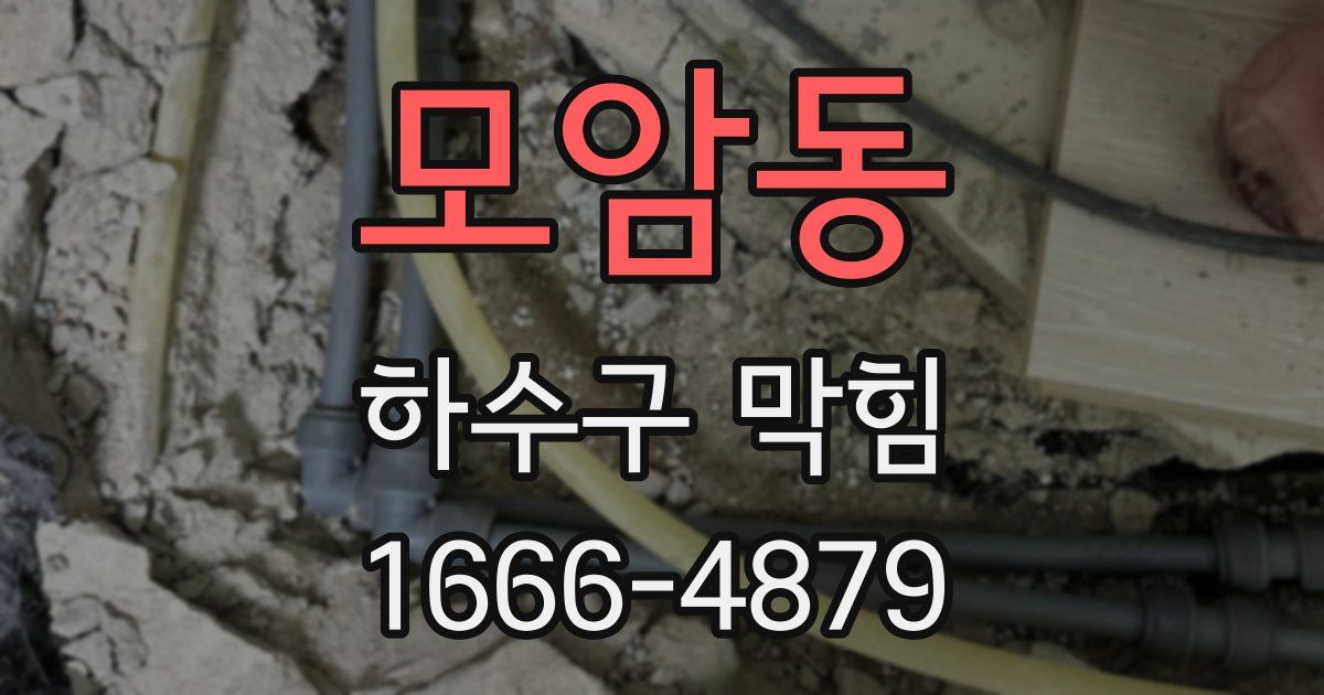 모암동 하수구 막힘