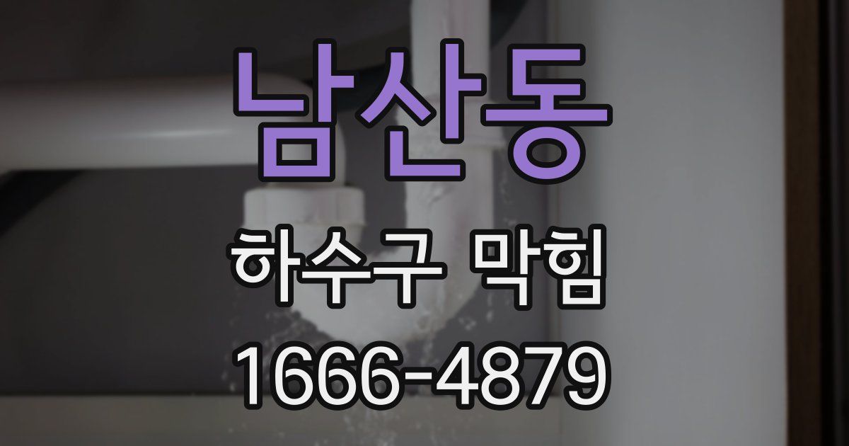 남산동 하수구 막힘