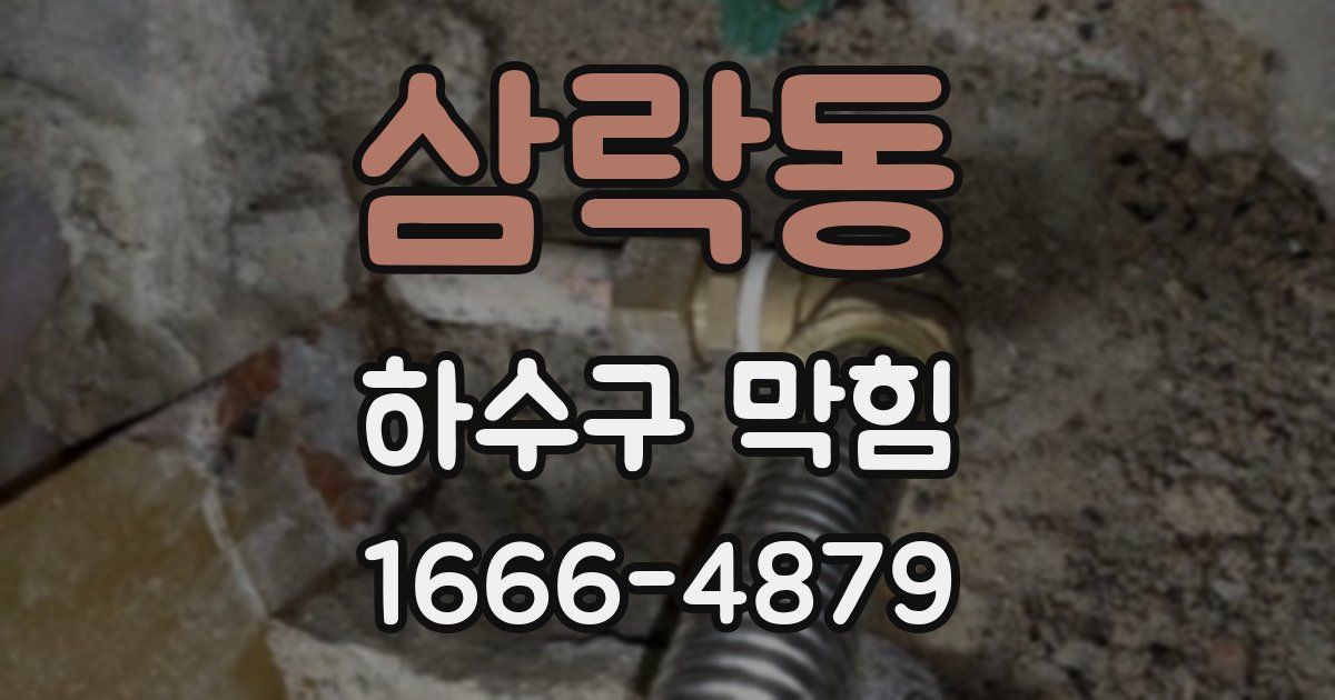 삼락동 하수구 막힘